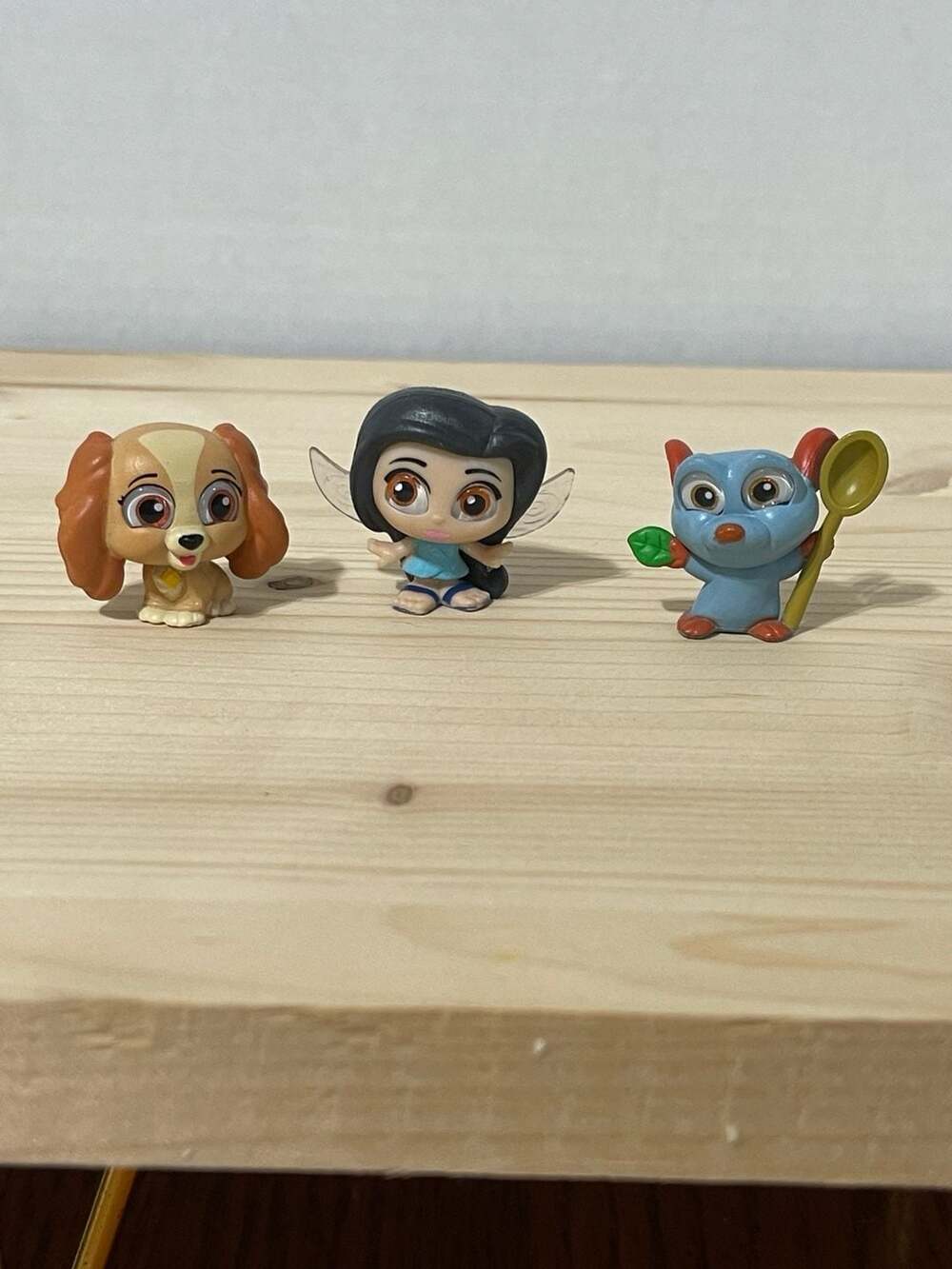 Disney Doorables Lot of 3 Mini Figures - Silvermist Fairy, Lady & Emile